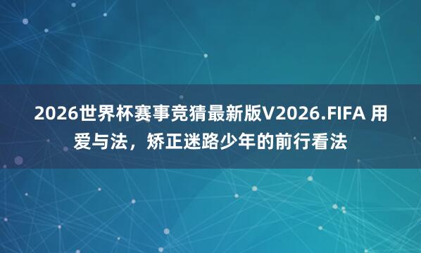 2026世界杯赛事竞猜最新版V2026.FIFA 用爱与法，矫正迷路少年的前行看法