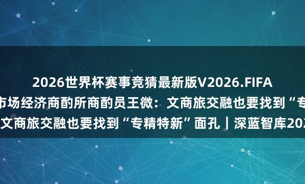 2026世界杯赛事竞猜最新版V2026.FIFA 专访国务院发展商酌中心市场经济商酌所商酌员王微：文商旅交融也要找到“专精特新”面孔｜深蓝智库2026